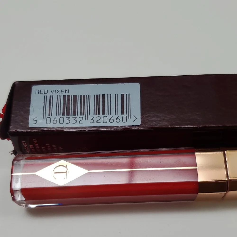 New Authentic Charlotte Tilbury Lip Lustre Luxe Colour-Lasting Lip Lacquer - Red